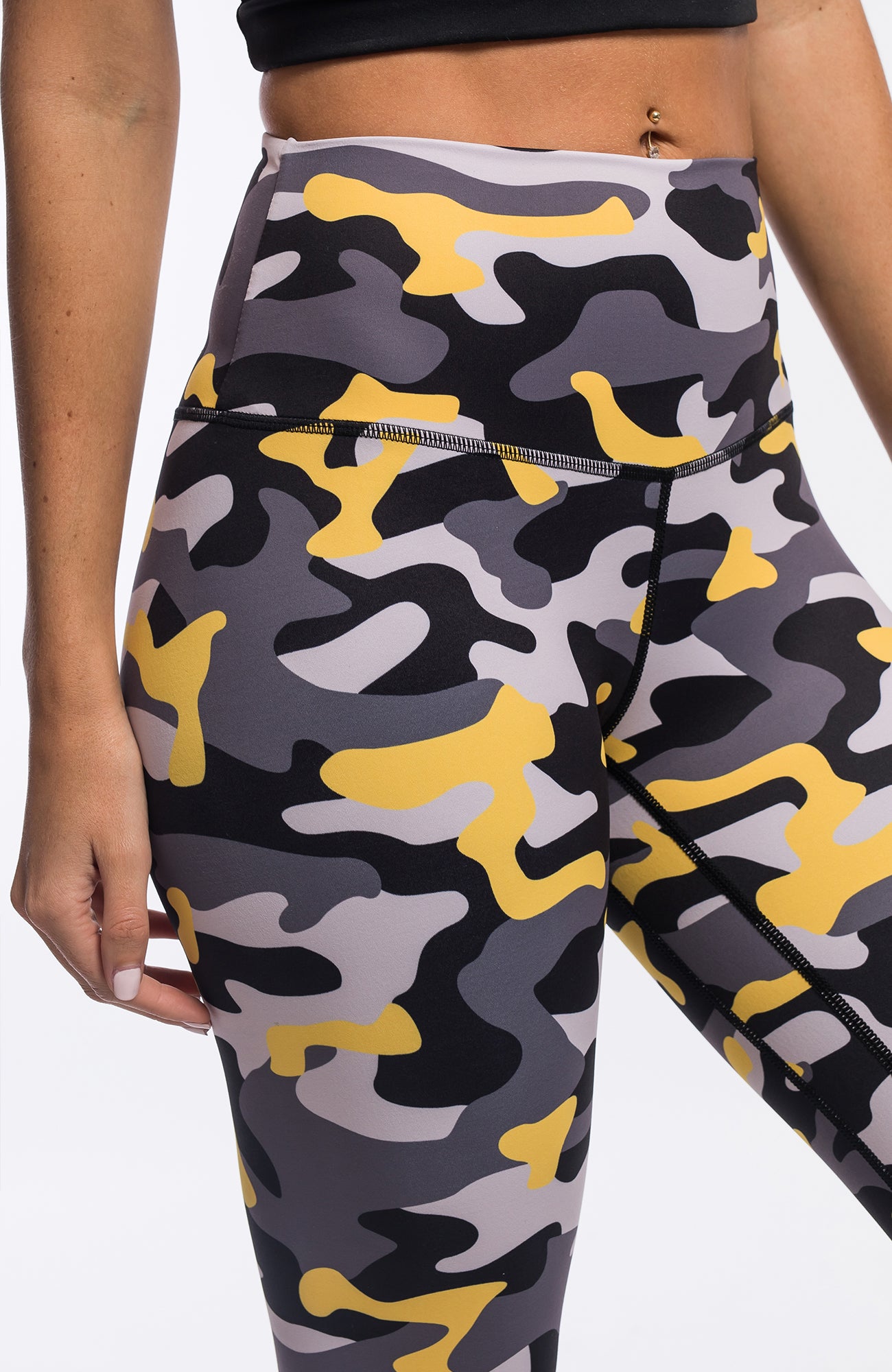PURSUE LEGGINGS - CAMO YELLOW - hustletics.com