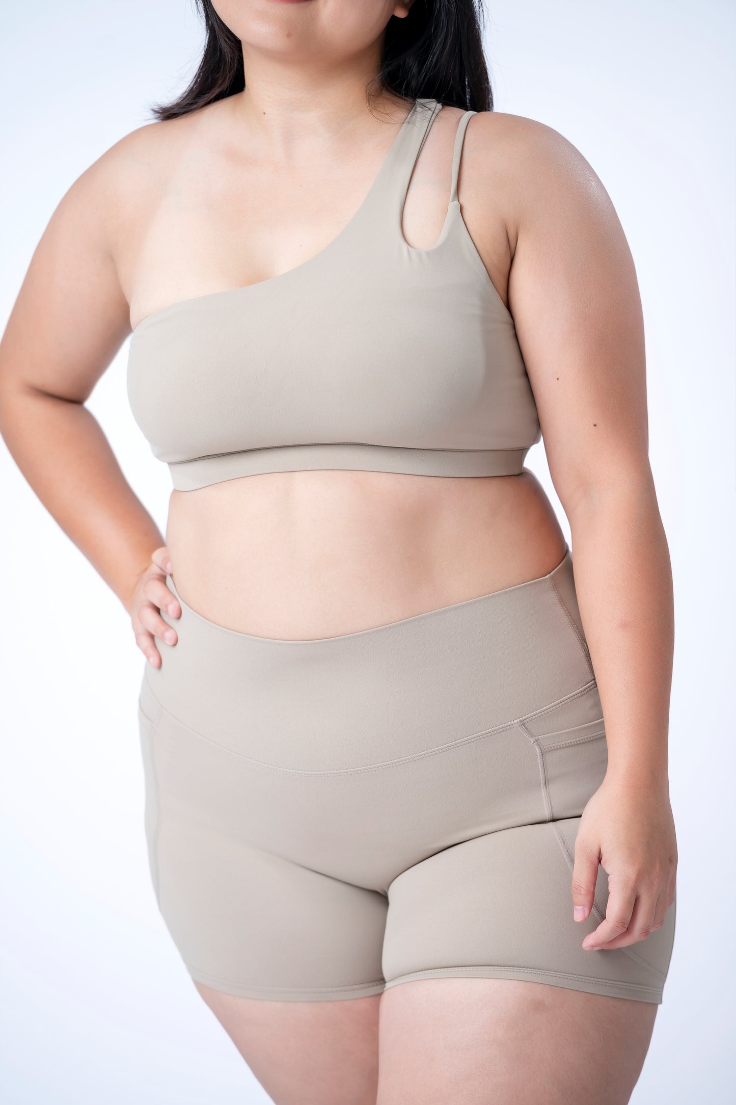 DESIRE ASYMMETRICAL BRA - BEIGE