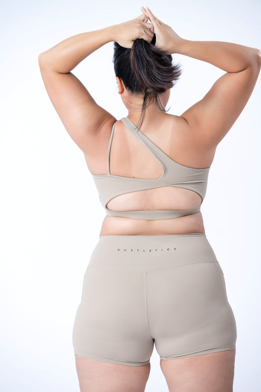 DESIRE ASYMMETRICAL BRA - BEIGE