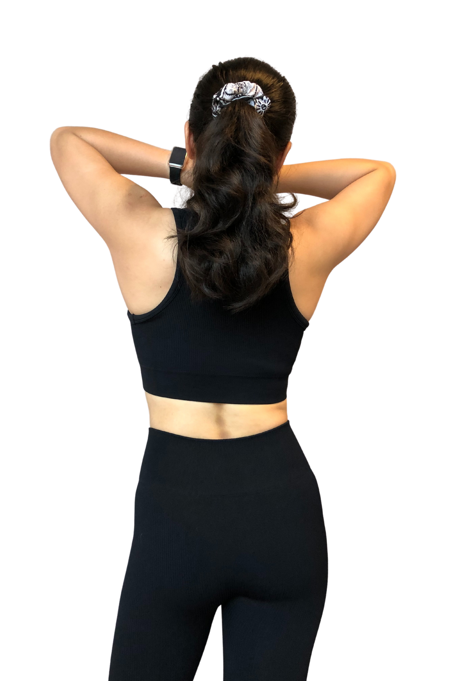 EASE UP CROP BRA - ESPRESSO