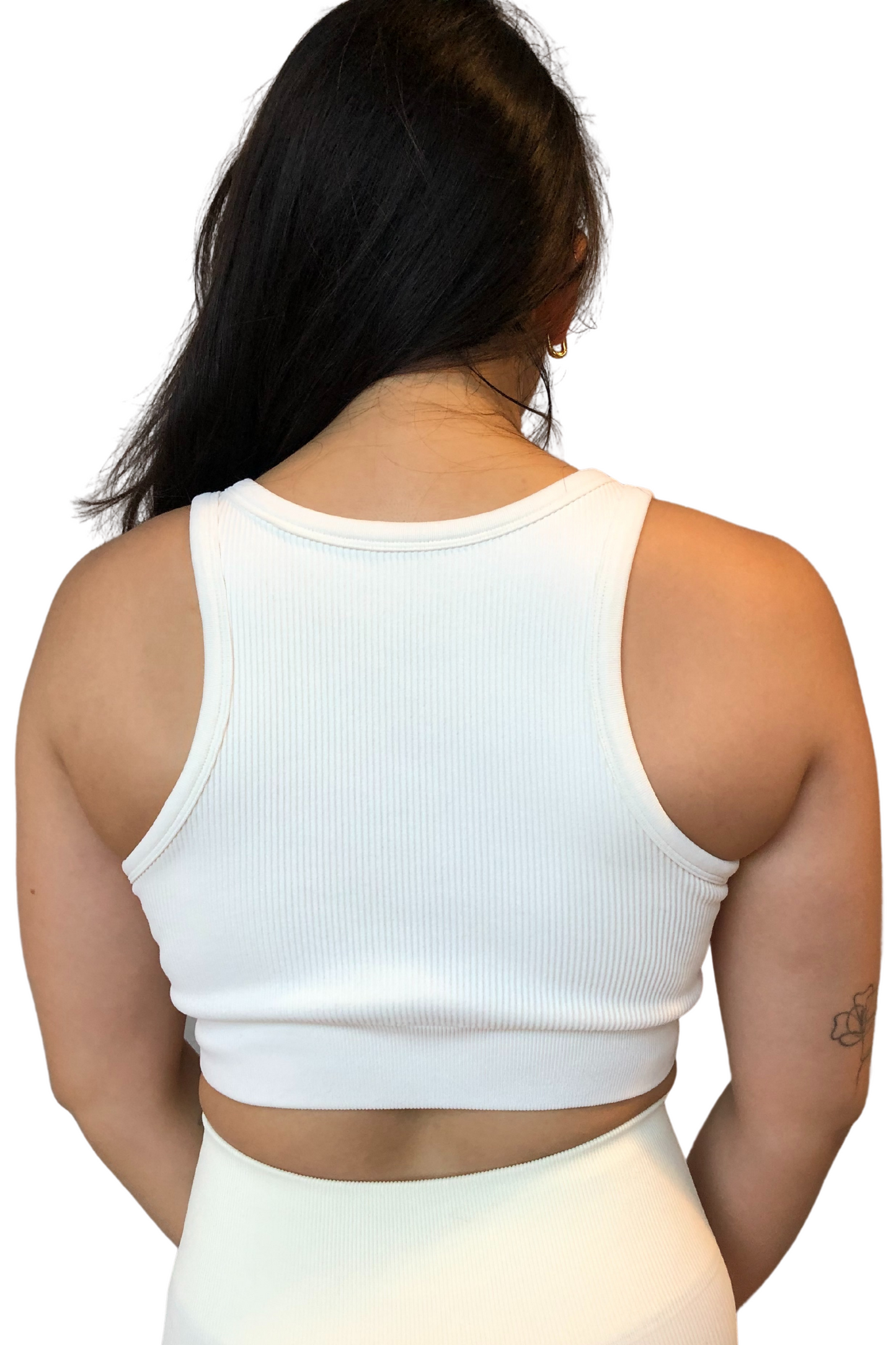 EASE UP CROP BRA - LATTE