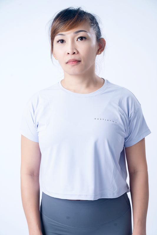 EVERYDAY CROPPED TEE -  POWDER BLUE